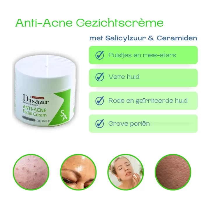 Anti-Acne Gezichtscrème met Salicylzuur & Ceramiden detail